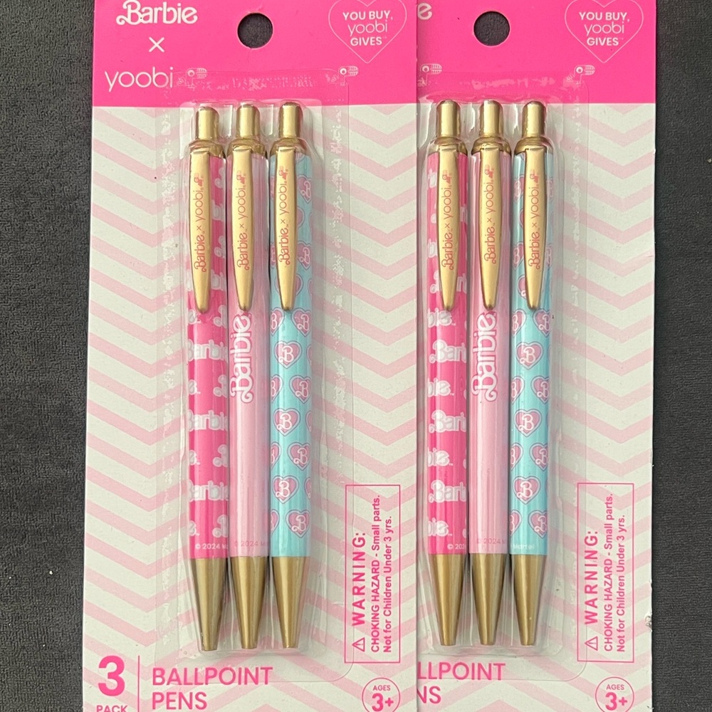 BARBIE 2x pack Ballpoint Pen 3-Pack each